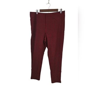 Zara- Women's Size XXL, Red and Black Slim-Fit Dress Pants